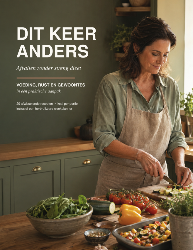 Boekcover Dit keer anders — Afvallen zonder streng dieet, een uitgave van Jouw Rustmoment
